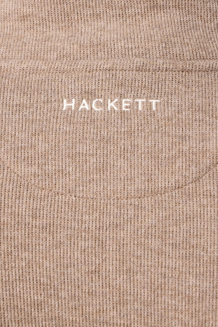 Sweter męski bawełniany Hackett London beżowy HM5800151