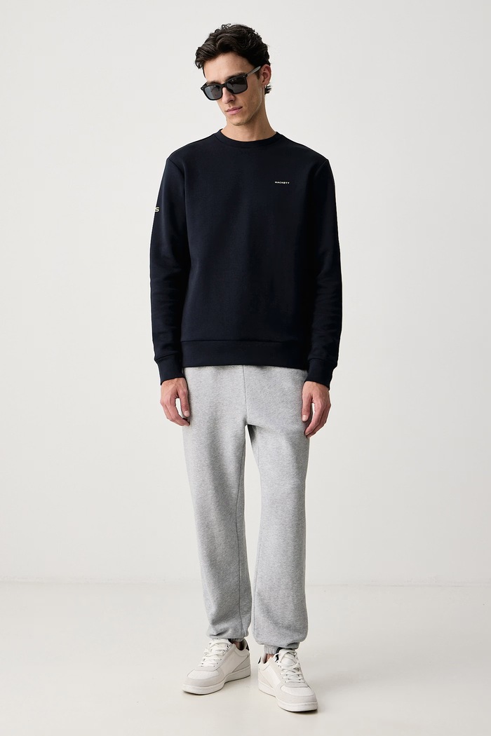 Hackett London Bluza męska z bawełną HM5800132 granatowy AW26