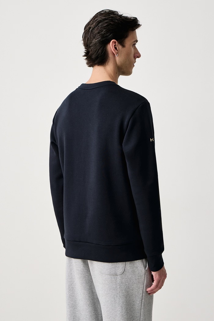 Odzież Hackett London Bluza męska z bawełną HM5800132 granatowy
