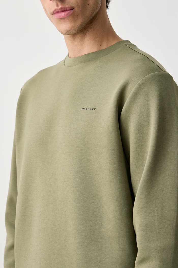 Bluza męska z bawełną Hackett London HM5800132 zielony