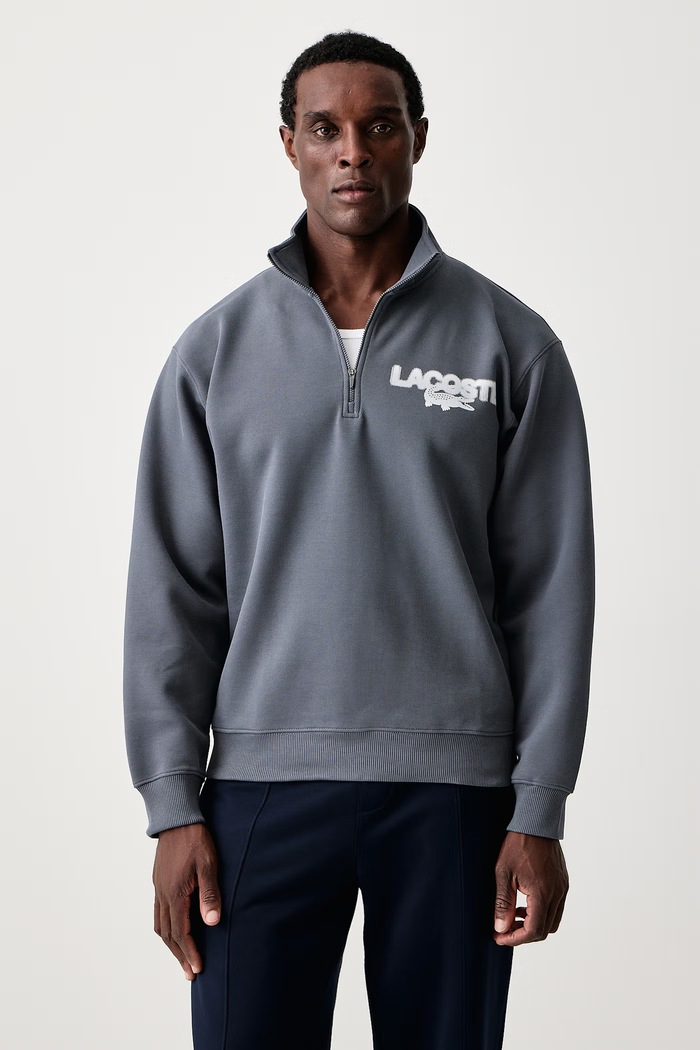Lacoste Bluza męska z bawełną niebieski SH9675