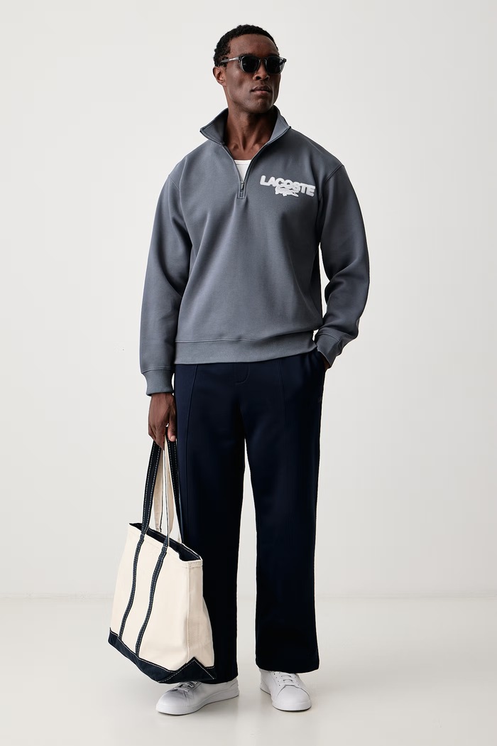 Lacoste Bluza męska z bawełną SH9675 niebieski AW26