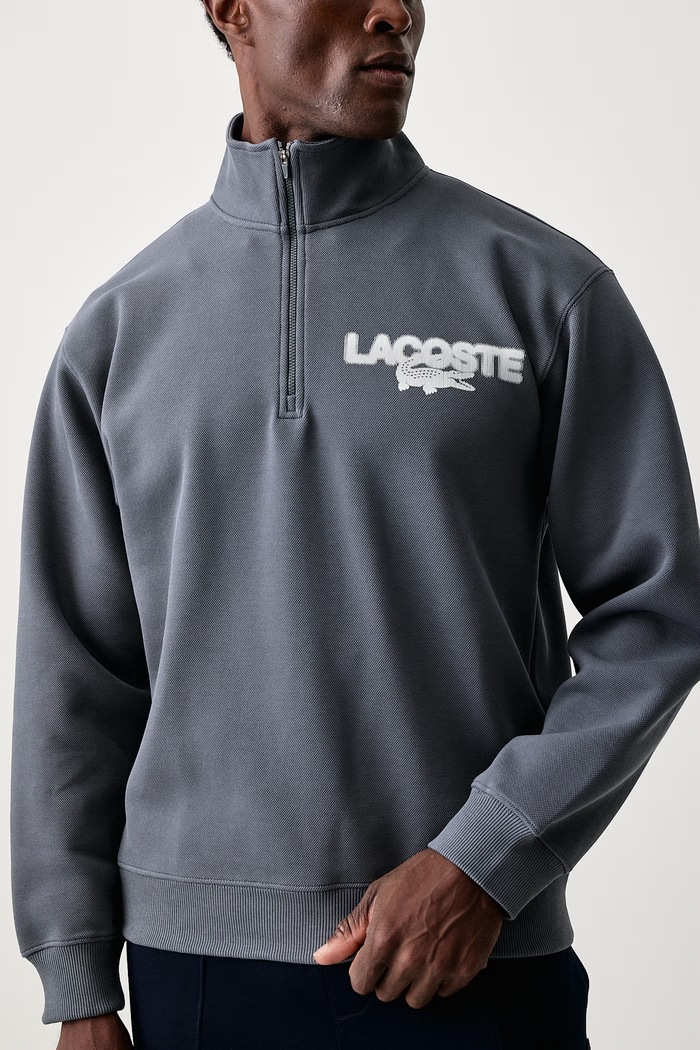 Bluza męska z bawełną Lacoste SH9675 niebieski