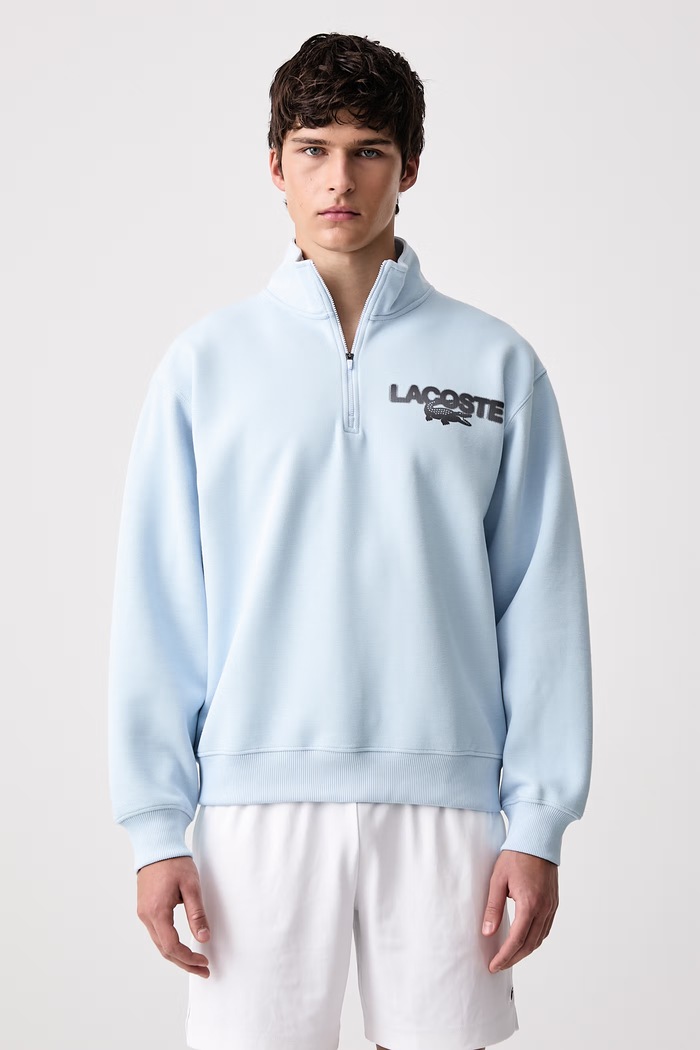 Lacoste Bluza męska z bawełną niebieski SH9675