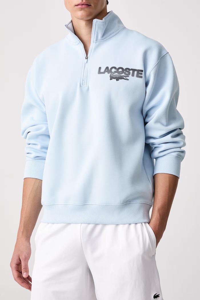 Bluza męska z bawełną Lacoste SH9675 niebieski