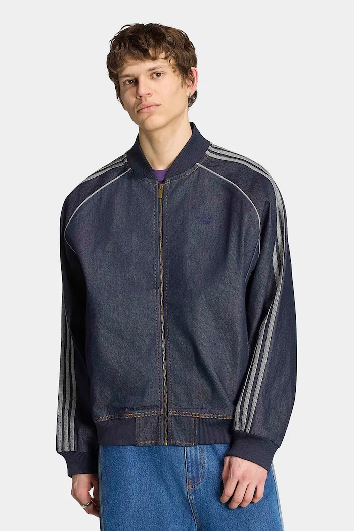 adidas Originals Куртка-бомбер чоловіча бавовняна Adicolor темно-синій KS6926