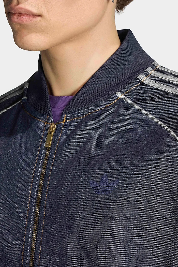 Куртка-бомбер чоловіча бавовняна Adicolor adidas Originals KS6926 темно-синій