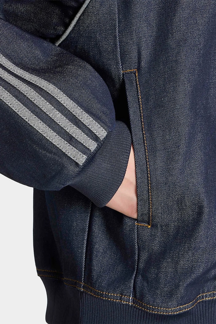 Куртка-бомбер чоловіча бавовняна Adicolor adidas Originals темно-синій KS6926