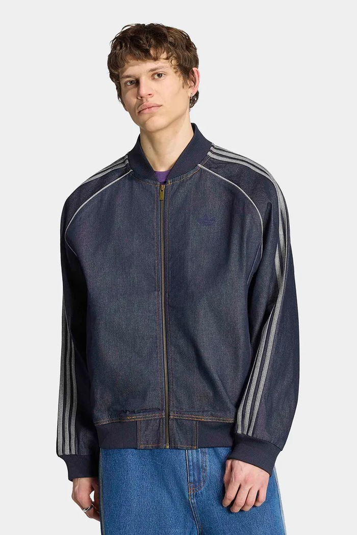 adidas Originals Bomberka męska bawełniana Adicolor niebieski KS6926