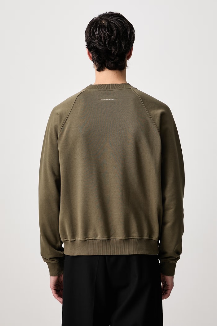 Odzież MM6 Maison Margiela Bluza męska z bawełną SH2GU0035.M25013 zielony