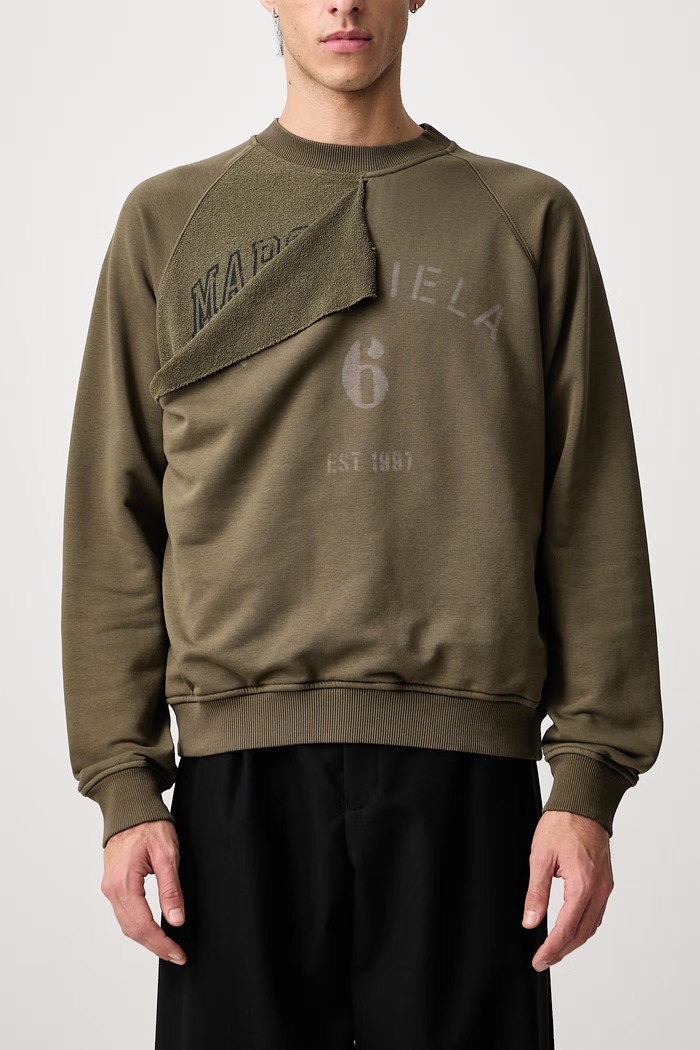 Bluza męska z bawełną MM6 Maison Margiela zielony SH2GU0035.M25013
