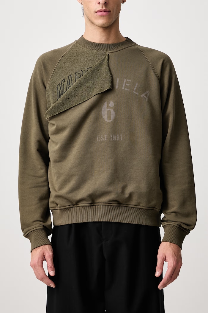 Bluza męska z bawełną MM6 Maison Margiela zielony SH2GU0035.M25013