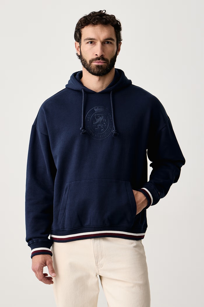 Tommy Hilfiger Loungewear pulover moški mornarsko modra UM0UM04057