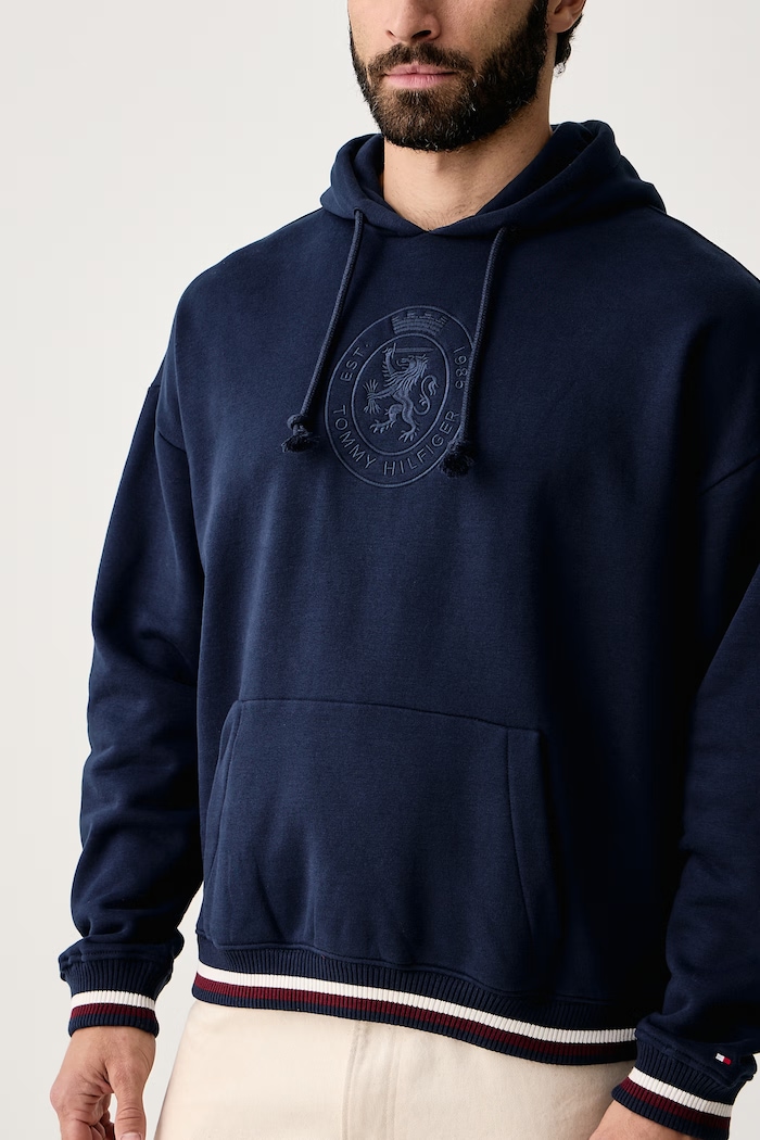 Loungewear pulover moški Tommy Hilfiger UM0UM04057 mornarsko modra