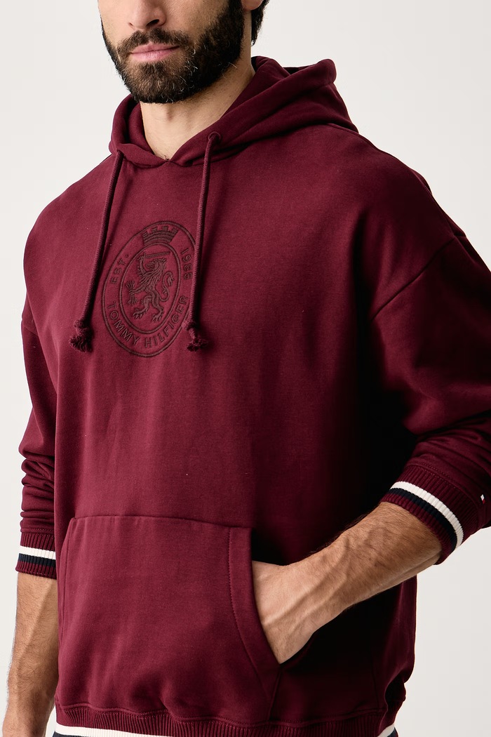 Loungewear pulover moški Tommy Hilfiger UM0UM04057 bordo