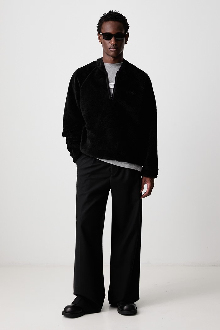 MM6 Maison Margiela Bluza męska polarowa SH0GU0043.M36010 czarny AW26
