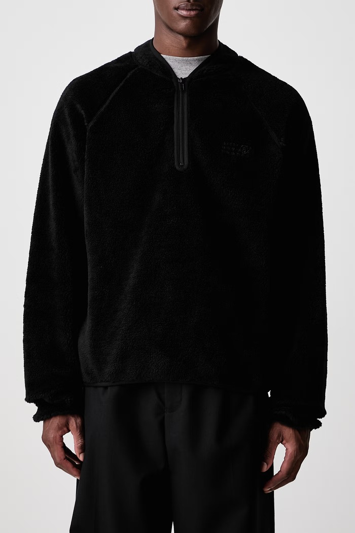 Bluza męska polarowa MM6 Maison Margiela czarny SH0GU0043.M36010
