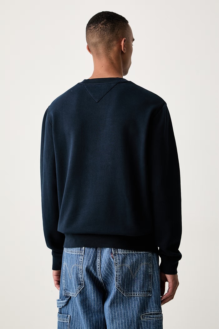 Oblečení Tommy Jeans mikina pánská s bavlnou DM0DM23607 námořnická modř