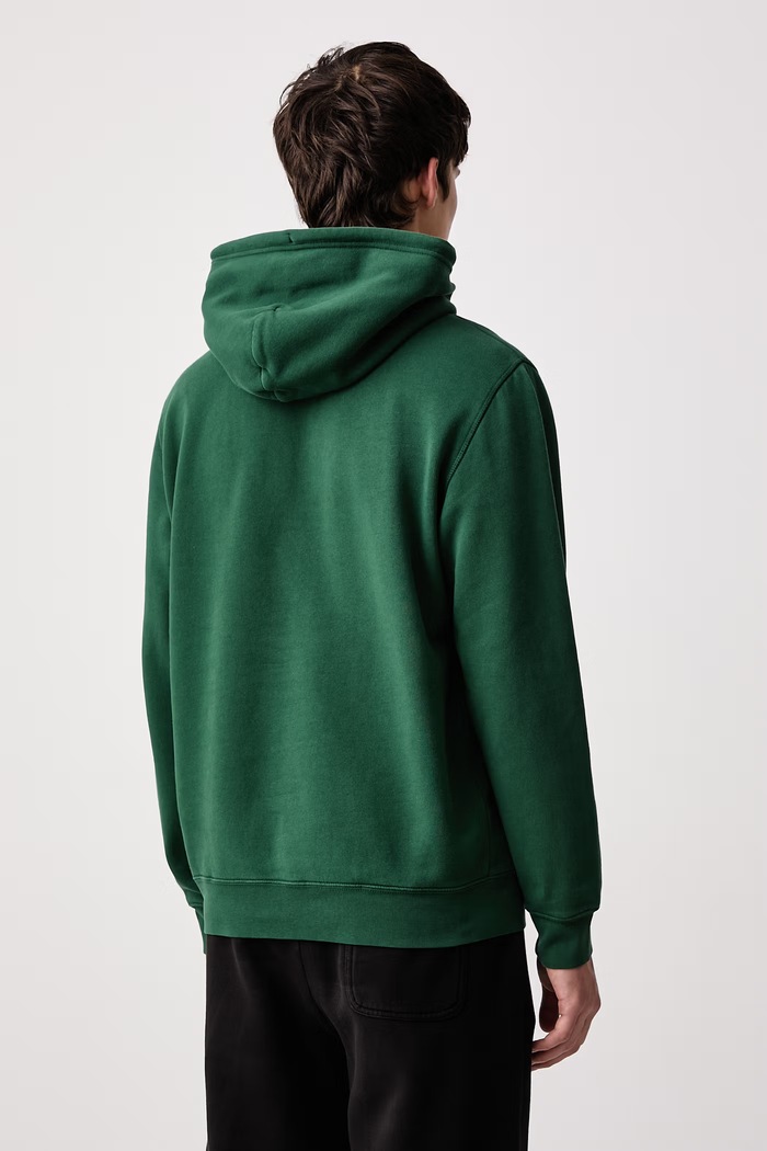 Oblečení Tommy Jeans Mikina s kapucí pánská s bavlnou DM0DM23606 zelená