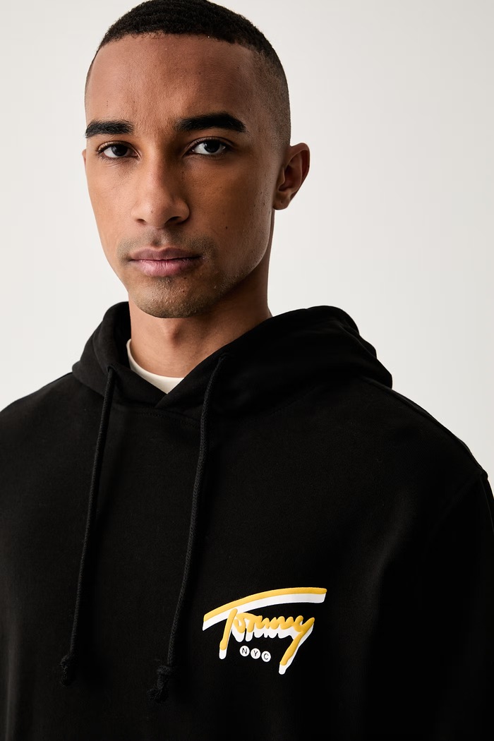 Tommy Jeans mikina pánská bavlněná černá DM0DM23583