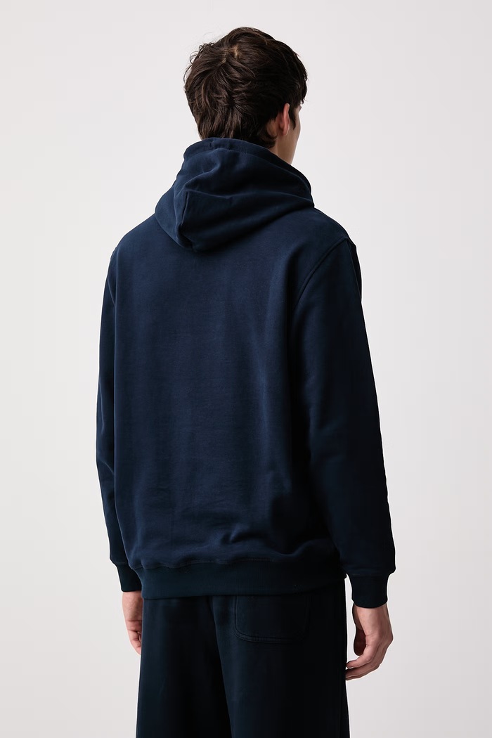 Abbigliamento Tommy Jeans Felpa con cappuccio da uomo in cotone DM0DM23579 blu navy