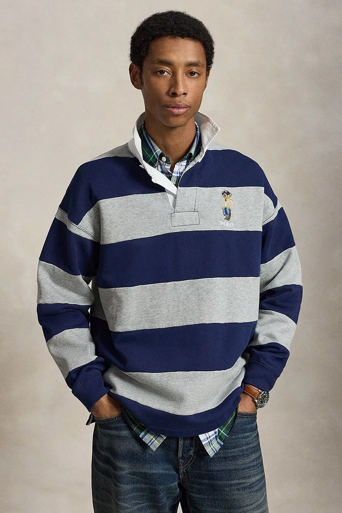 Polo Ralph Lauren Bluza męska z bawełną granatowy 710B27077