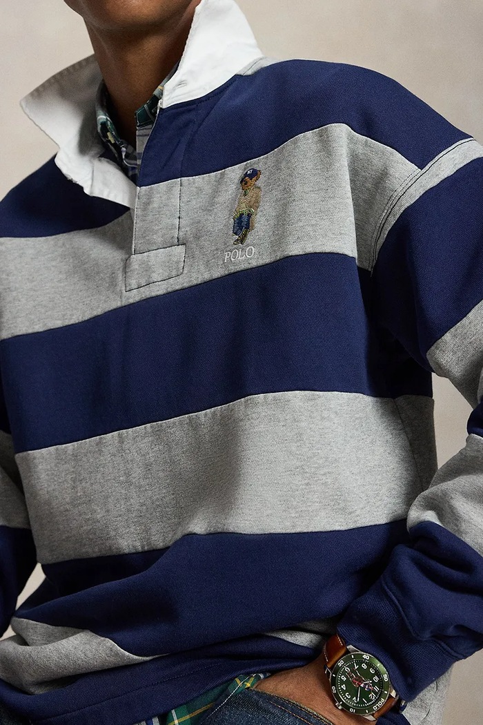 Bluza męska z bawełną Polo Ralph Lauren 710B27077 granatowy