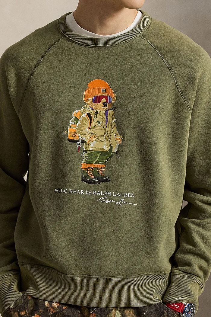 Bluza męska z bawełną Polo Ralph Lauren 710B28795 zielony