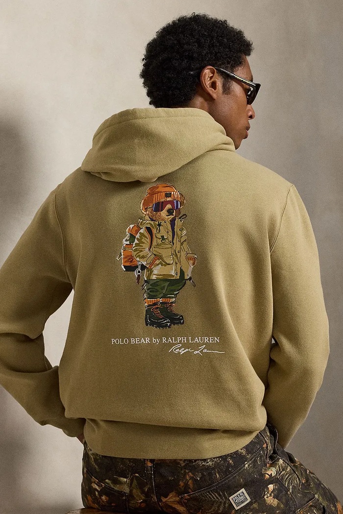 Polo Ralph Lauren Bluza z kapturem męska z bawełną 710B28794 beżowy AW26