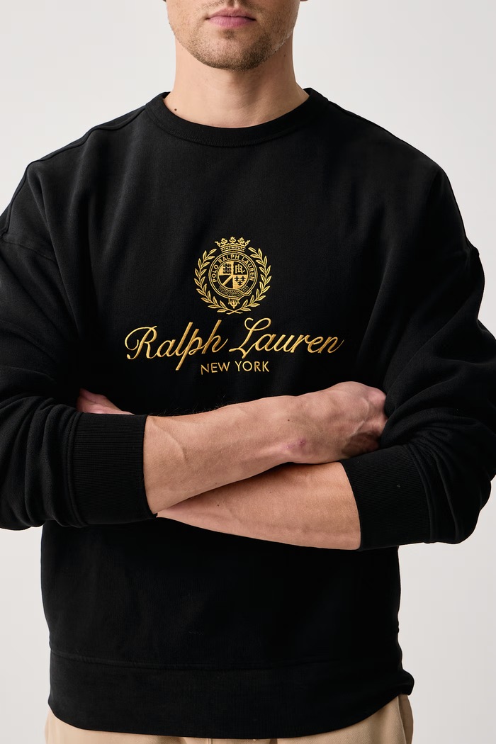 Bluza męska z bawełną Polo Ralph Lauren 710B28743 czarny