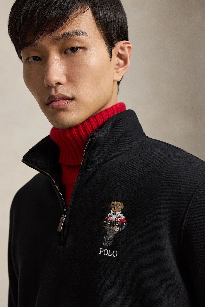 Bluza damska z bawełną Polo Ralph Lauren 710B28738 czarny
