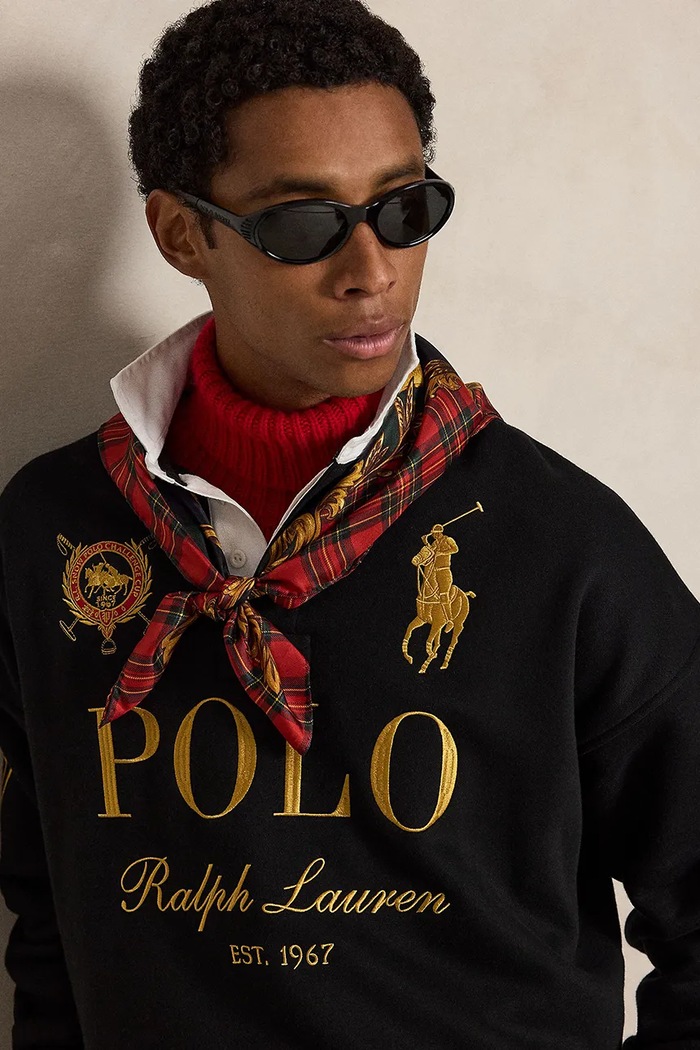 Bluza męska z bawełną Polo Ralph Lauren 710B28609 czarny