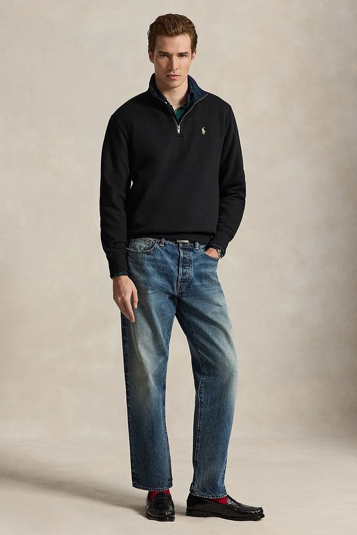 Odzież Polo Ralph Lauren Bluza męska bawełniana 710B28291 czarny