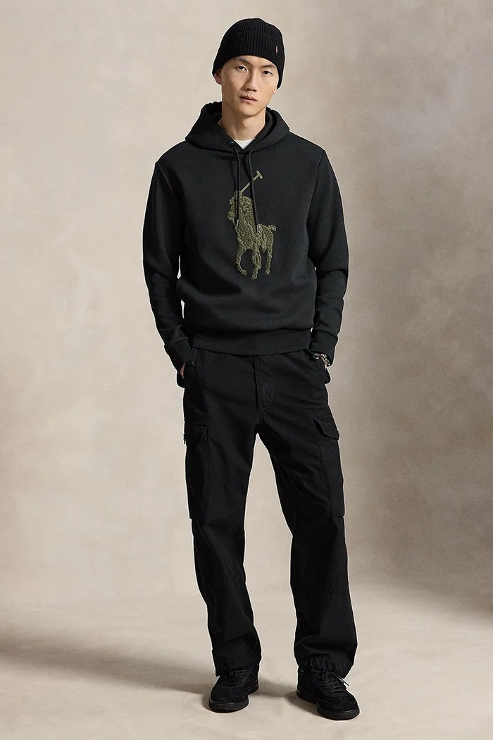 Odjeća Polo Ralph Lauren dukserica sa kapuljačom za muškarce s pamukom 710B27500 crna