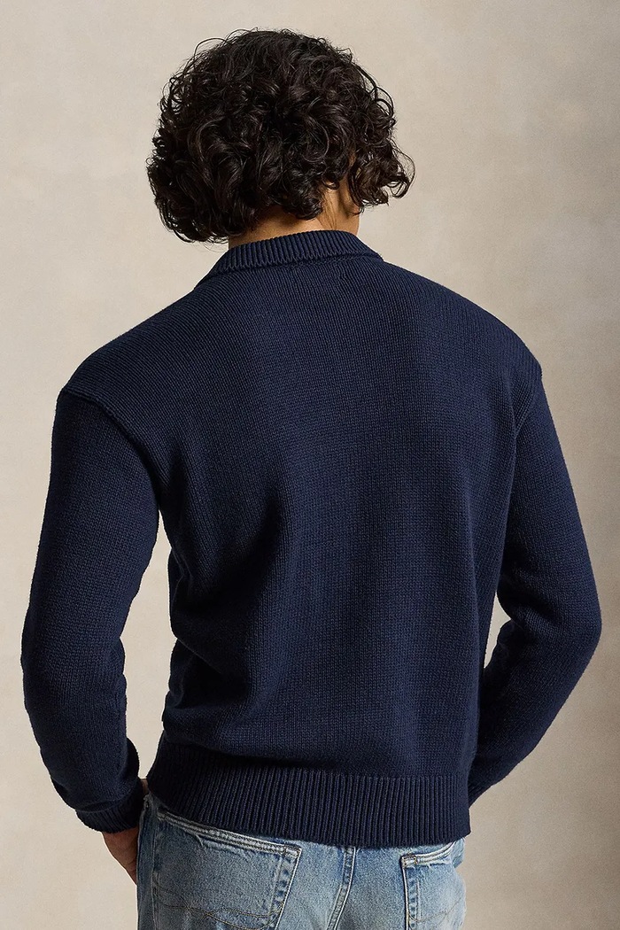 Polo Ralph Lauren Sweter męski bawełniany 710B27268 granatowy AW26