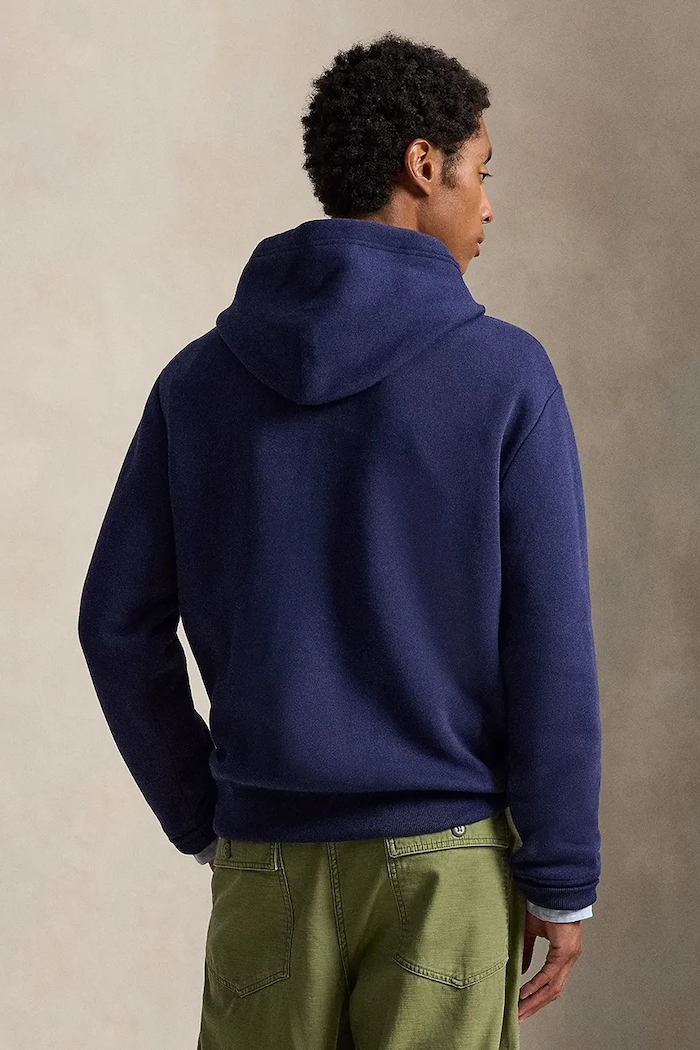 Polo Ralph Lauren Mikina s kapucí pánská s bavlnou 710B26149 námořnická modř AW26
