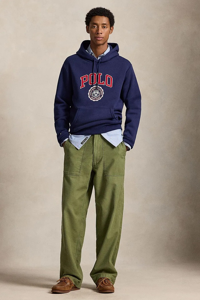 Oblečení Polo Ralph Lauren Mikina s kapucí pánská s bavlnou 710B26149 námořnická modř