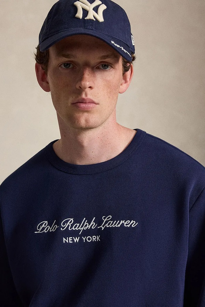 Bluza męska z bawełną Polo Ralph Lauren 710B26091 granatowy