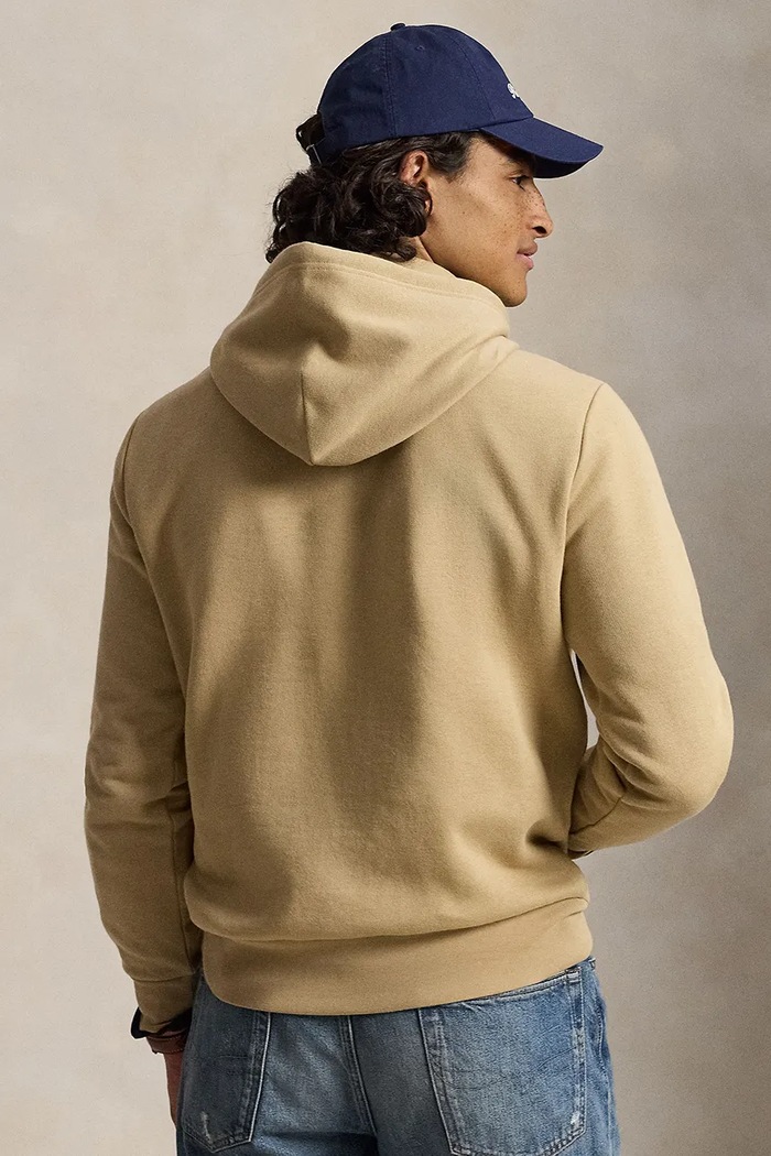 Polo Ralph Lauren Bluza z kapturem męska z bawełną beżowy 710B26089