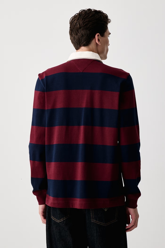 Odjeća Tommy Hilfiger Majica dugih rukava za muškarce od pamuka MW0MW45692 bordo