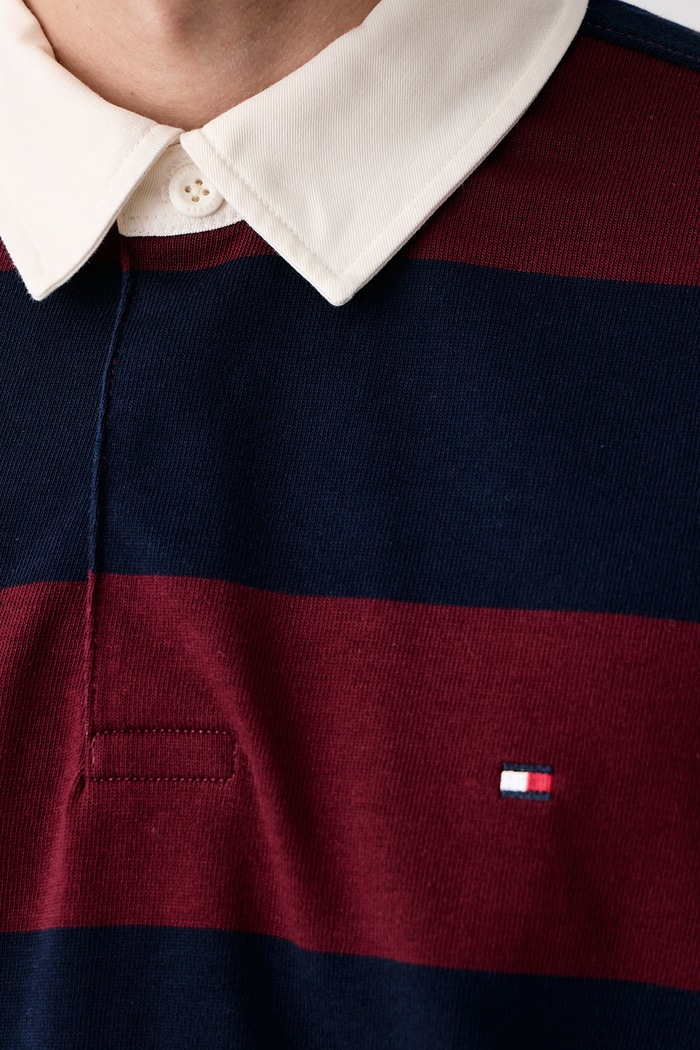 Majica dugih rukava za muškarce od pamuka Tommy Hilfiger bordo MW0MW45692
