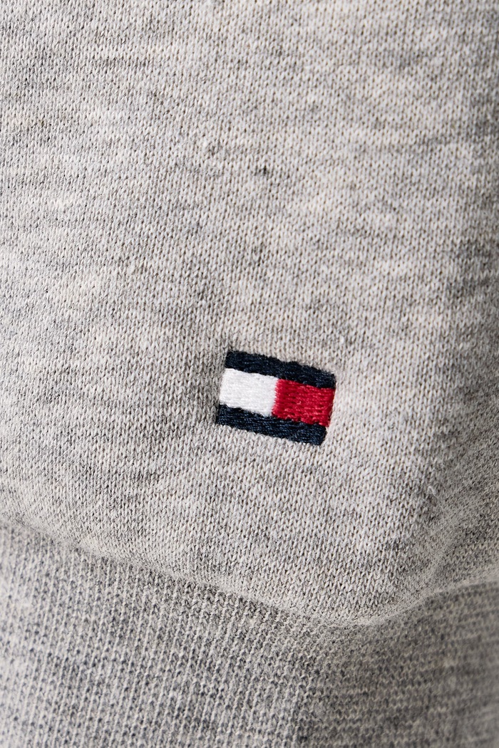 Pulover s kapuco moški z bombažem Tommy Hilfiger siva MW0MW44937