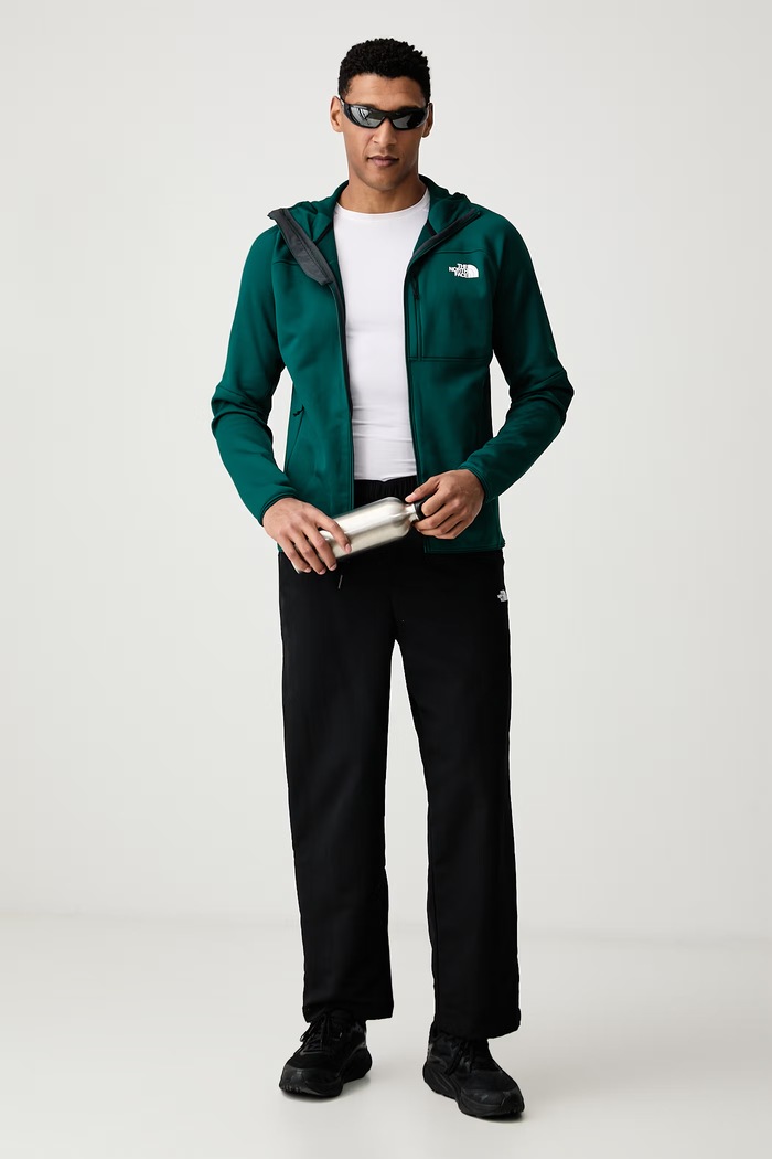 The North Face Bluza rozpinana z kapturem męska polarowa POWERSTRETCH METEORA NF0A8J47N4J1 zielony AW26