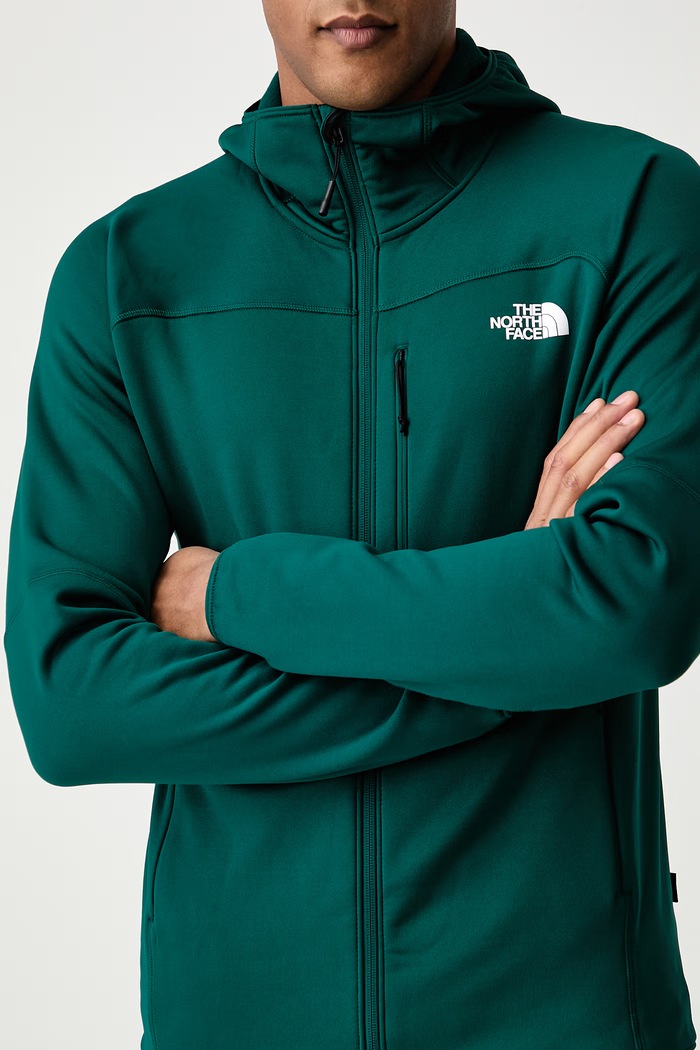 Bluza rozpinana z kapturem męska polarowa POWERSTRETCH METEORA The North Face NF0A8J47N4J1 zielony