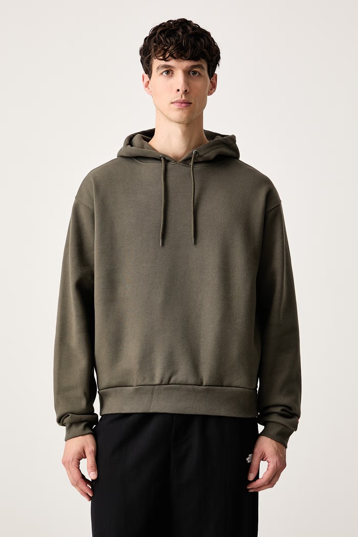 The North Face Bluza z kapturem męska z bawełną Redbox zielony NF0A8EFZ21L1