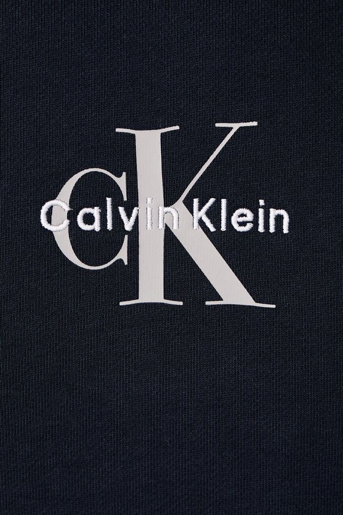Dukserica sa kapuljačom za muškarce s pamukom Calvin Klein Jeans mornarsko plava LV04RG279G