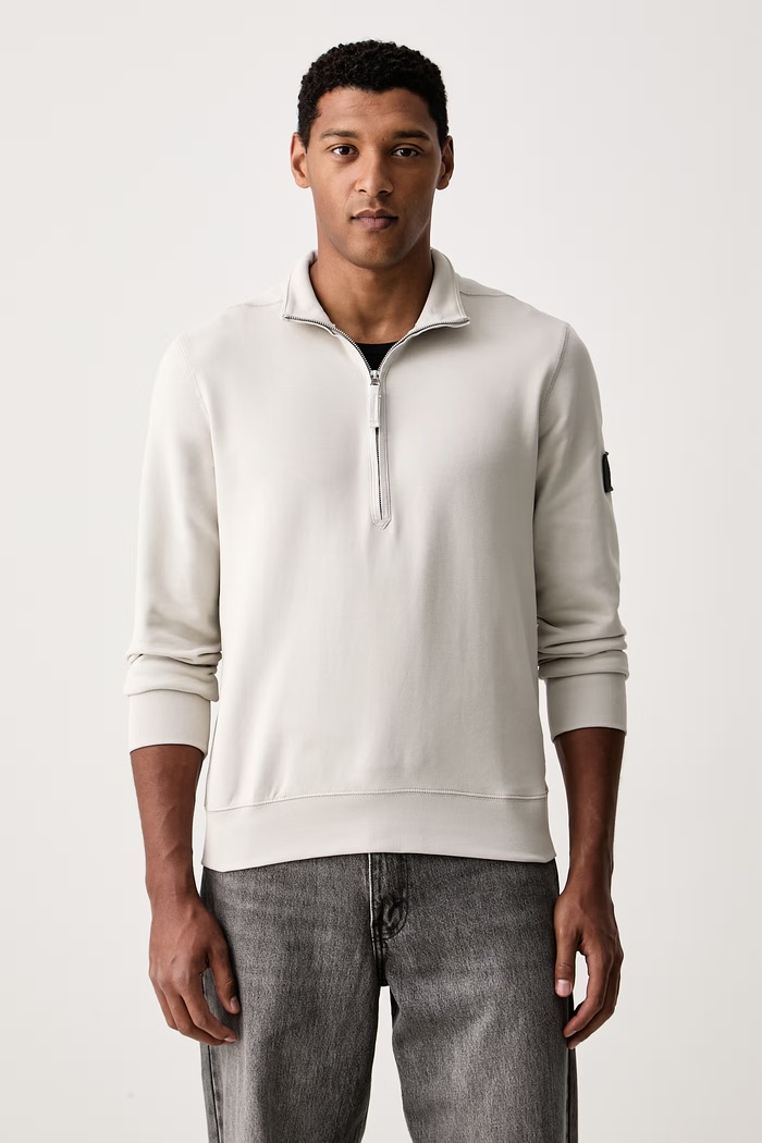 Calvin Klein Jeans bluza męska z bawełną beżowy LV04RJ203G