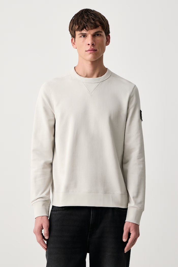 Calvin Klein Jeans Bluza męska z bawełną beżowy LV04RJ200G
