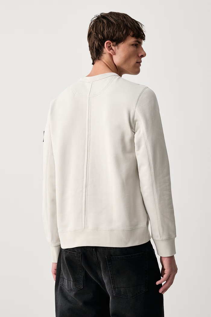 Odzież Calvin Klein Jeans Bluza męska z bawełną LV04RJ200G beżowy