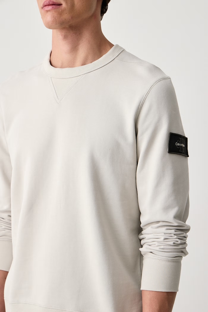 Bluza męska z bawełną Calvin Klein Jeans LV04RJ200G beżowy